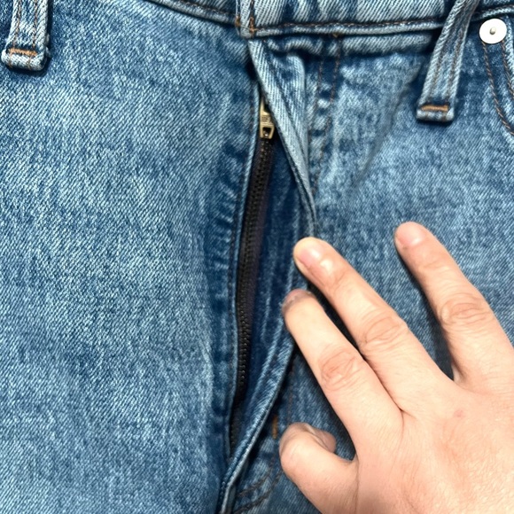 MADEWELL the perfect vintage straight vintage Blue Distressed Jeans 31 - Picture 7 of 12